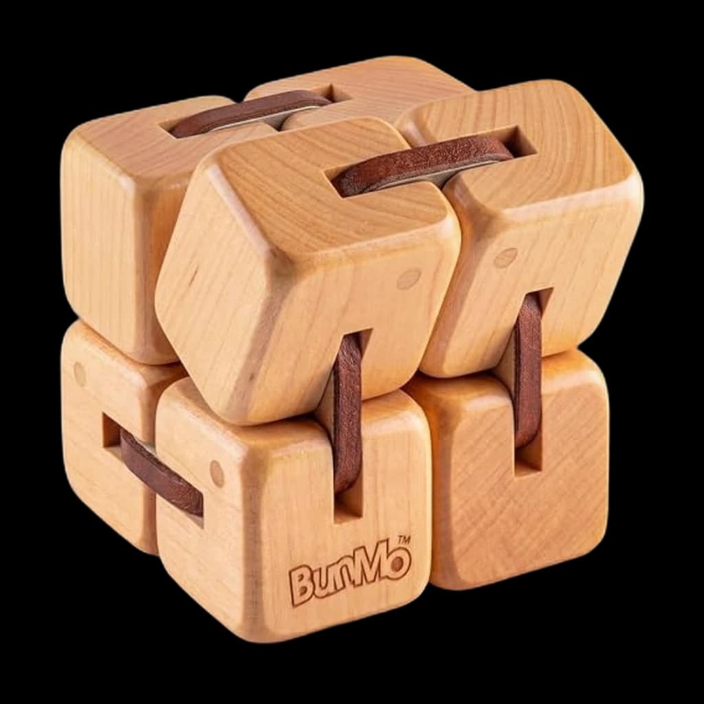 BunMo Wooden Infinity Cube Fidget Toy